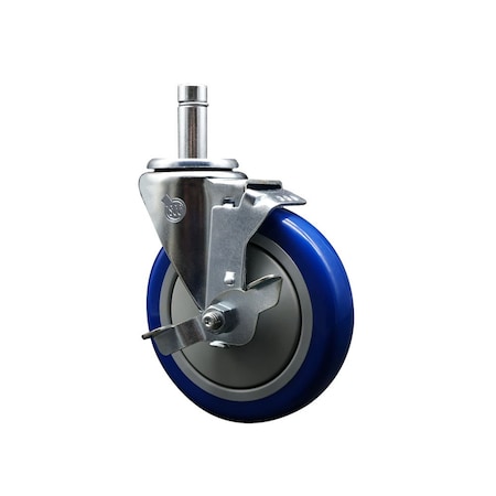 Service Caster Metro 4615MPBX Replacement Caster with Brake MET-SCC-GR20S514-PPUB-BLUE-TLB-845